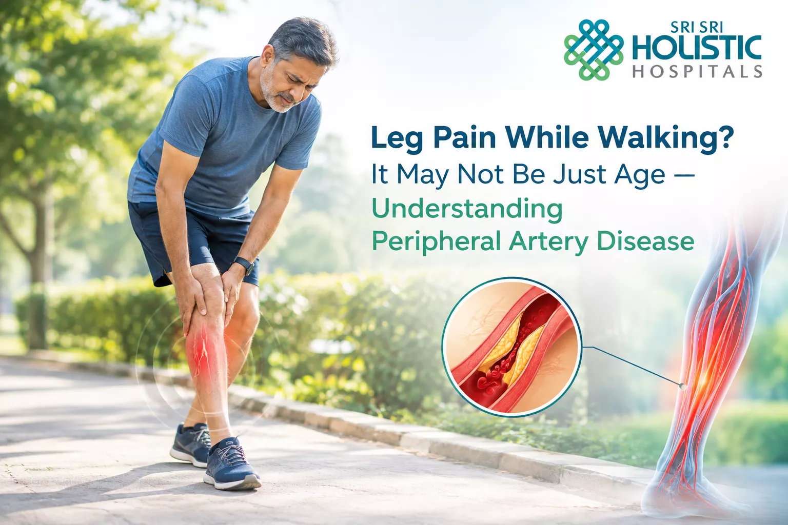 Leg pain while walking due to peripheral artery disease